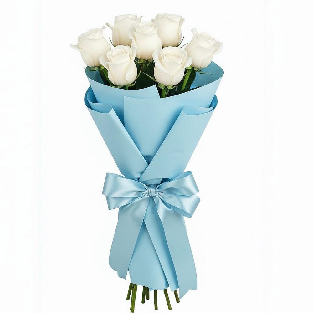 Букет 7 белых роз Проуд в Инарках