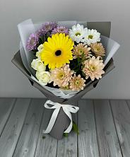 Букет цветов из:  Розы, Герберы и Хризантемы в Инарках