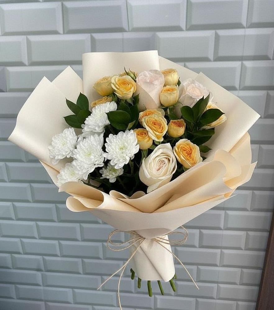 Букет цветов из: Розы и Хризантемы в Инарках