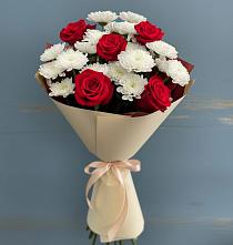 Букет цветов из:  Розы и Хризантемы в Инарках