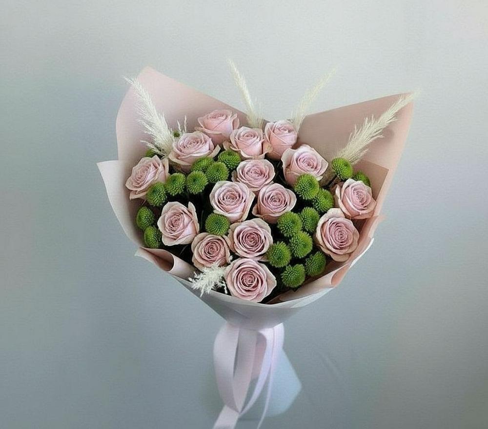 Букет цветов из: Розы и Хризантемы в Инарках