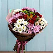 Букет цветов из:  Розы, Хризантемы и Альстромерии #REPLACE_PRED# Инарках