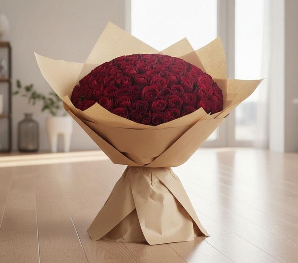 Букет 101 Красная роза в Инарках