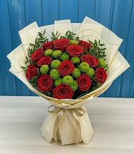 Букет цветов из:  Розы и Хризантемы в Инарках