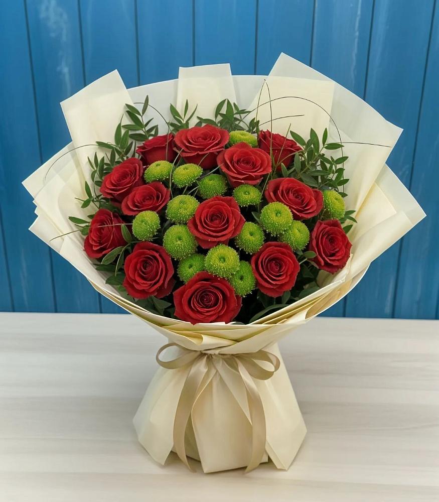 Букет цветов из: Розы и Хризантемы в Инарках