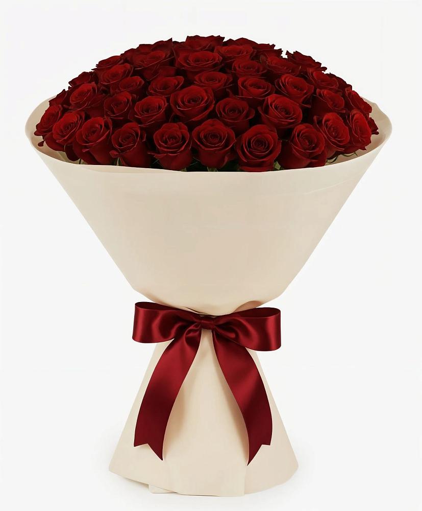 Букет 101 Бордовая роза Блэк Бакарра в Инарках